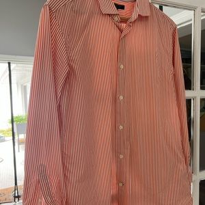Banana Republic Mens Grant Fit Orange Stripes